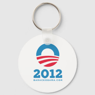 Barack Obama 2012 "O" (White) Key Ring