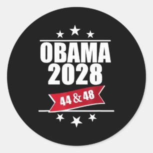Barack Obama 2028 President American Flag Pro Obam Classic Round Sticker