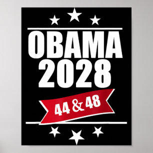 Barack Obama 2028 President American Flag Pro Obam Poster