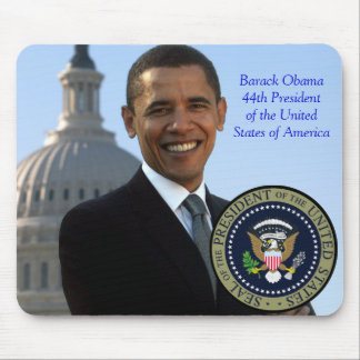 Barack Obama 44th President Gold Seal Mouse Mat