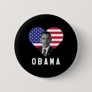 Barack Obama 44th Usa President I Love Obama  6 Cm Round Badge