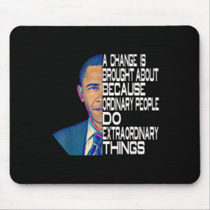 Barack Obama 44th Usa President Political Quotes Mouse Mat