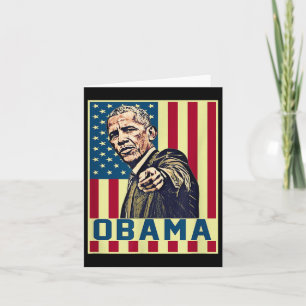 Barack Obama 44th Usa President Pop Art Vintage Us Card