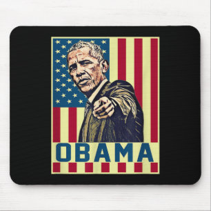 Barack Obama 44th Usa President Pop Art Vintage Us Mouse Mat