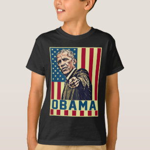 Barack Obama 44th Usa President Pop Art Vintage Us T-Shirt