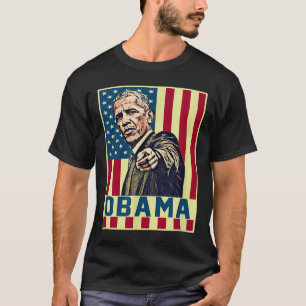Barack Obama 44th Usa President Pop Art Vintage Us T-Shirt