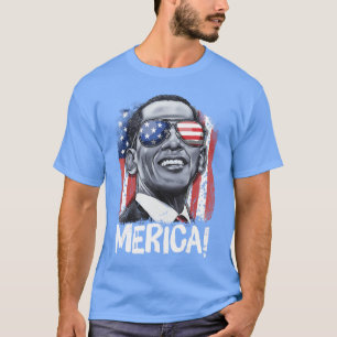 Barack Obama 4th Of July Merica Men Women USA Amer T-Shirt