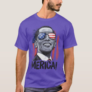 Barack Obama 4th Of July Merica Men Women USA Amer T-Shirt