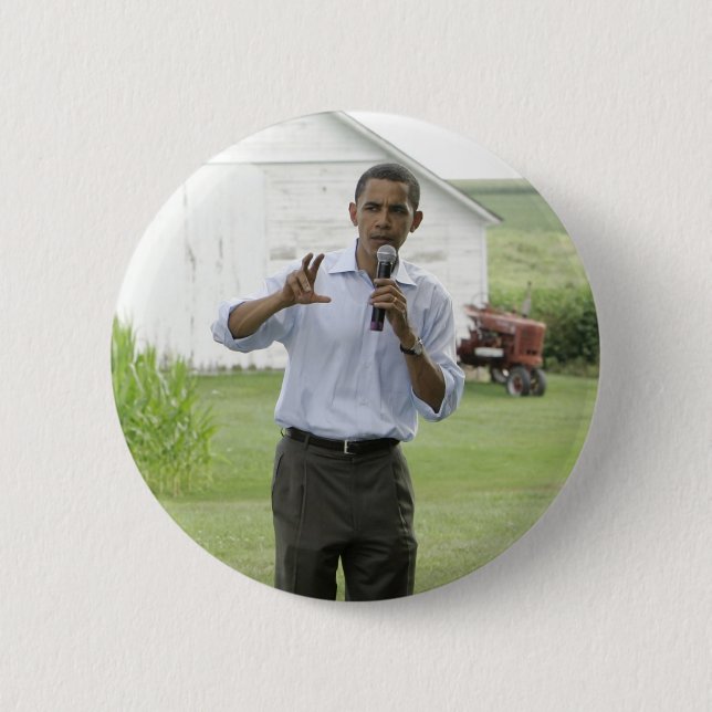 Barack Obama 6 Cm Round Badge (Front)