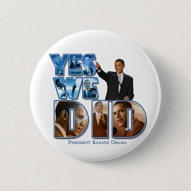 Barack Obama 6 Cm Round Badge (Front)