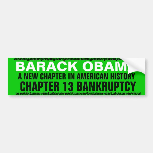 BARACK OBAMA A NEW CHAPTER IN AMERICAN HISTORY BUMPER STICKER (Front)