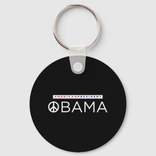 Barack Obama American President Peace Sign Key Ring
