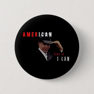 BARACK OBAMA AMERICAN ROUND BUTTON