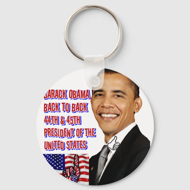 Barack Obama,Back To Back_ Key Ring (Front)