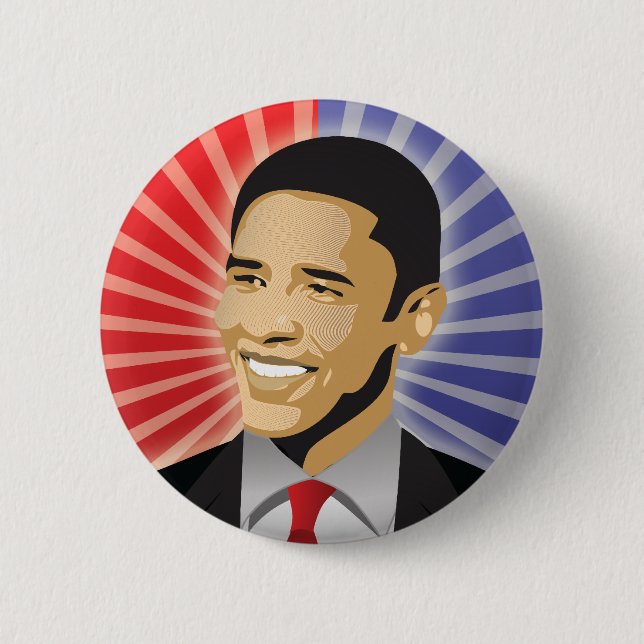 Barack Obama Bold 6 Cm Round Badge (Front)