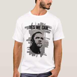 Barack Obama (Both sides) - Asphalt Stencil T-Shirt