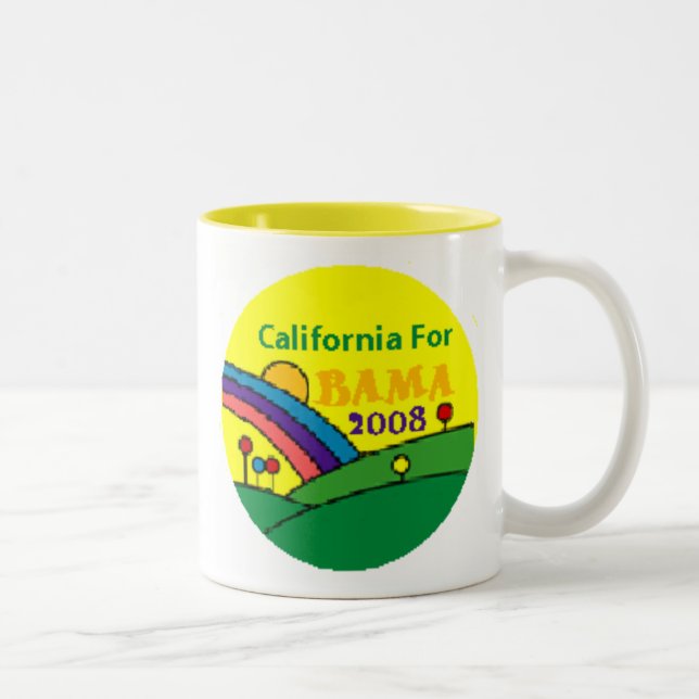 Barack Obama California Rainbow Two-Tone Coffee Mug (Right)
