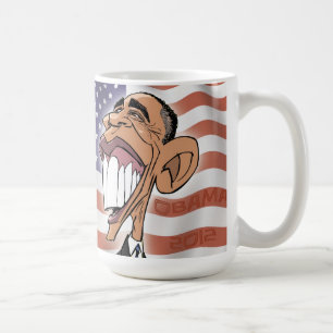 Barack Obama Cartoon Mug Flag