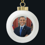 Barack Obama Ceramic Ball Christmas Ornament<br><div class="desc">President of the United States</div>