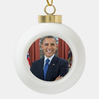 Barack Obama Ceramic Ball Christmas Ornament