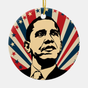 Barack Obama Ceramic Tree Decoration