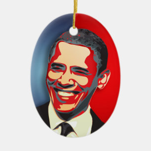 Barack Obama Ceramic Tree Decoration