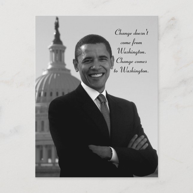 Barack Obama Change Postcard (Front)