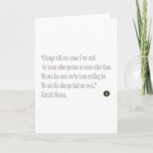 Barack Obama Change quote Card