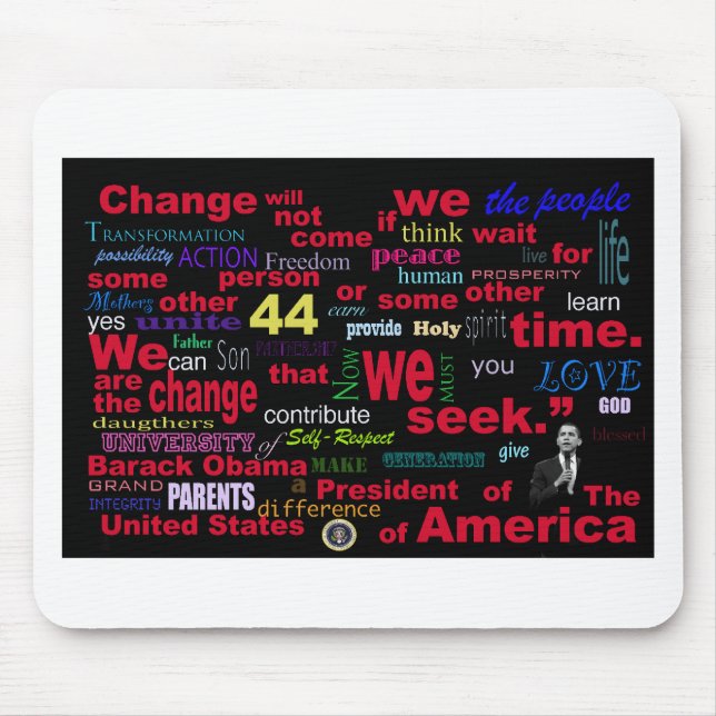 Barack Obama Change quote Mouse Mat (Front)