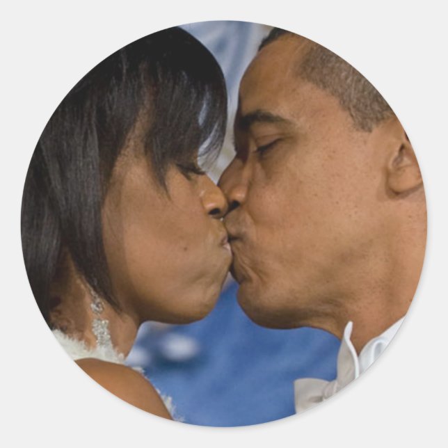 Barack Obama Classic Round Sticker (Front)