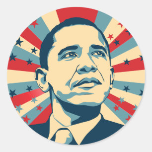 Barack Obama Classic Round Sticker