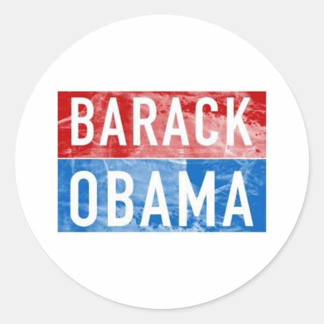 Barack Obama Classic Round Sticker (Front)