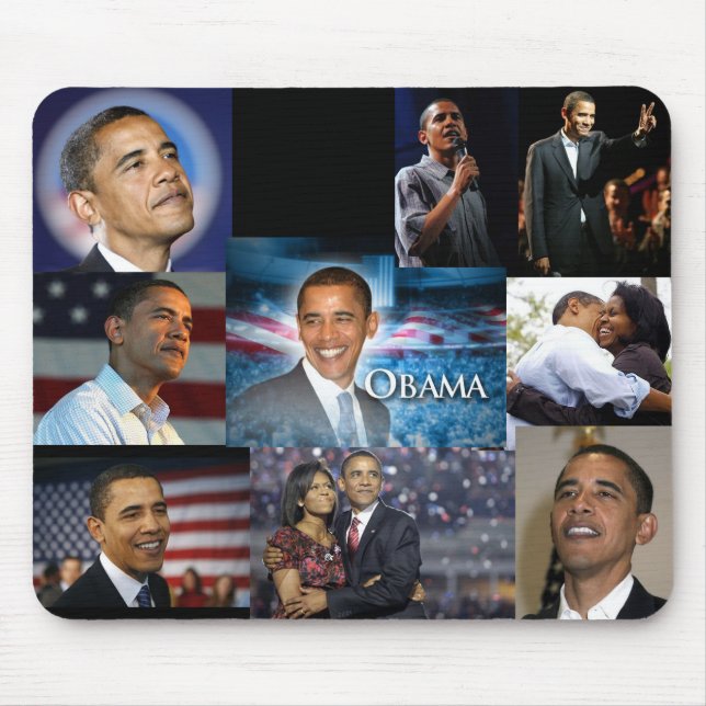 Barack Obama Collage Mouse Mat (Front)