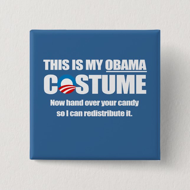 Barack Obama Costume 15 Cm Square Badge (Front)