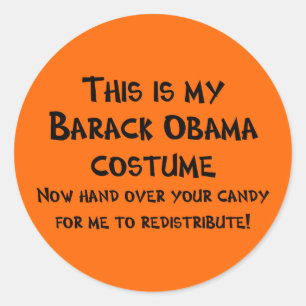 Barack Obama Costume Classic Round Sticker