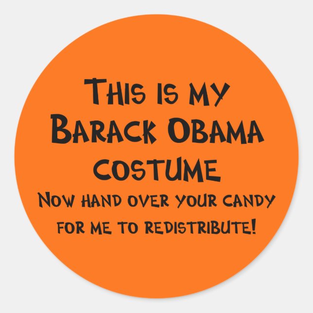 Barack Obama Costume Classic Round Sticker (Front)