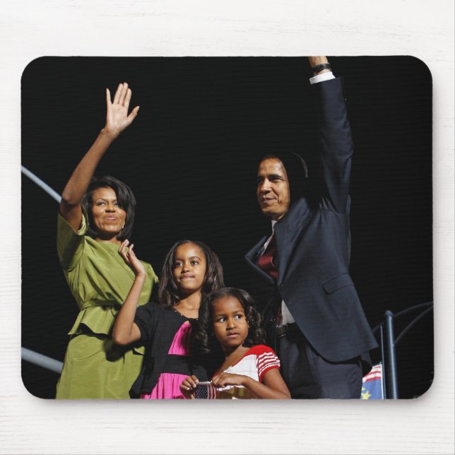 Barack Obama Family Mouse Mat (Front)
