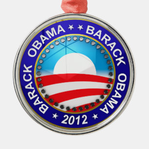 Barack Obama for president 2012 Metal Tree Decoration