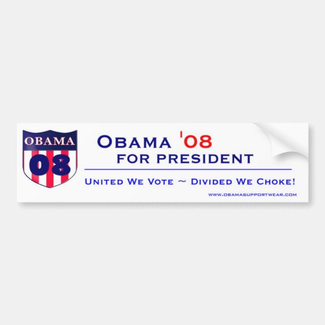 Barack Obama for President Bumper Sticker (Front)