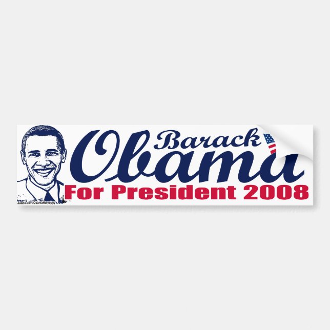 Barack Obama For President Bumper Sticker  (Front)