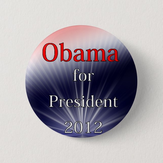 Barack Obama For President Dulled Explosion 6 Cm Round Badge (Front)