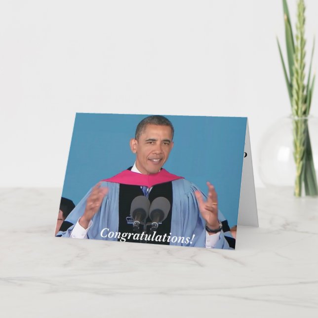 Barack Obama- Graduation Greeting Card (Front)