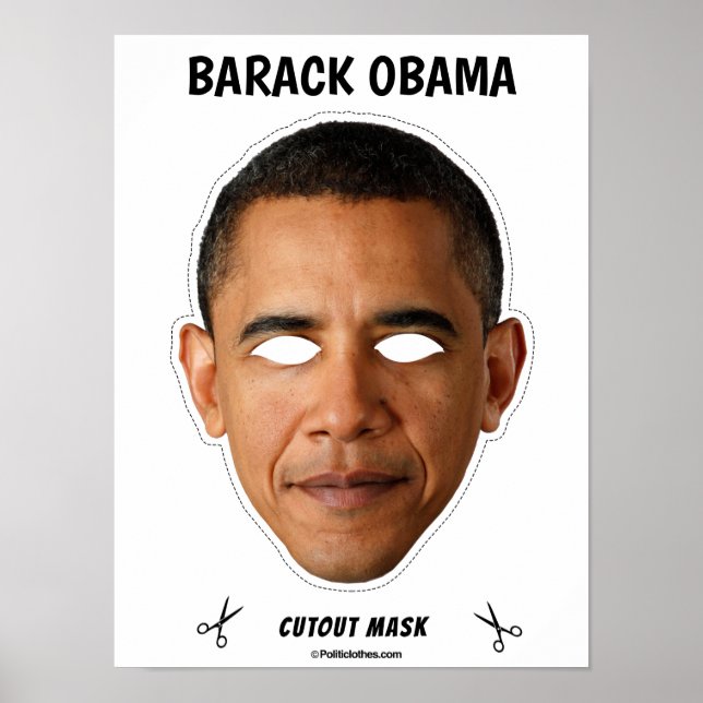 BARACK OBAMA Halloween Mask Poster (Front)