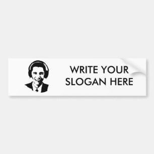 Barack Obama headphones Bumper Sticker