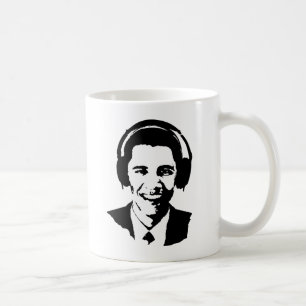 Barack Obama headphones Coffee Mug
