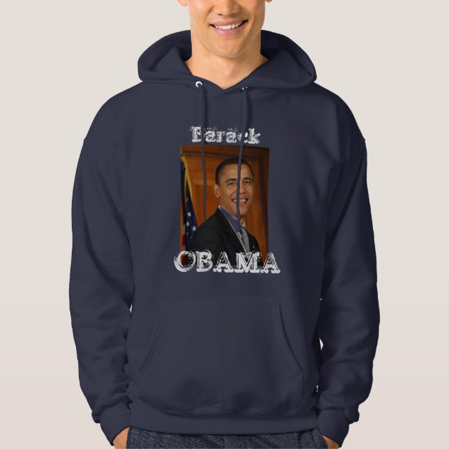 Barack, OBAMA  Hoody. "Yes We Can" Hoodie (Front)