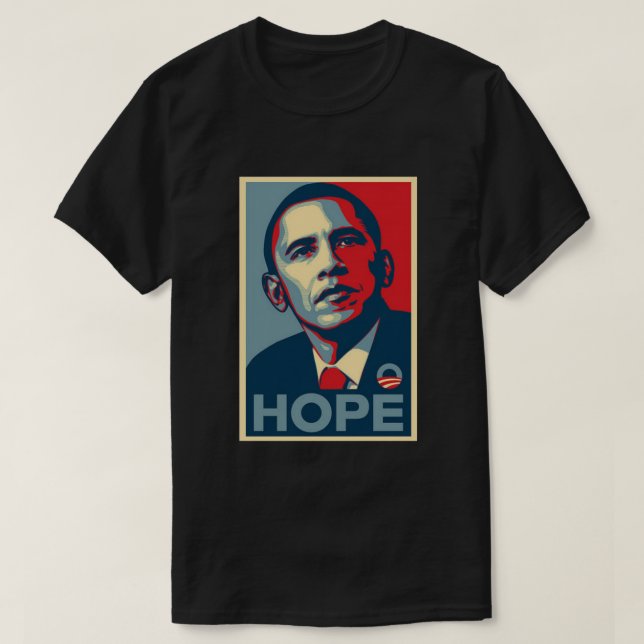 Barack Obama Hope Poster T-Shirt (Design Front)