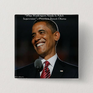 Barack Obama & Humor Quote Gifts & Cards 15 Cm Square Badge