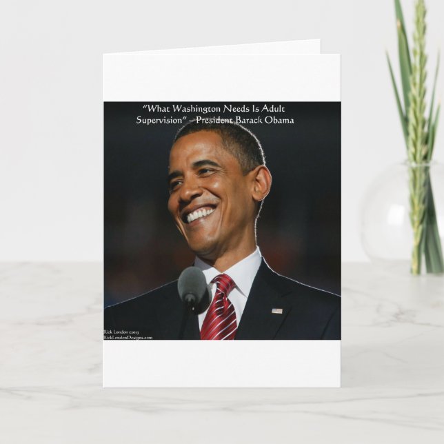 Barack Obama & Humour Quote Gifts & Cards (Front)