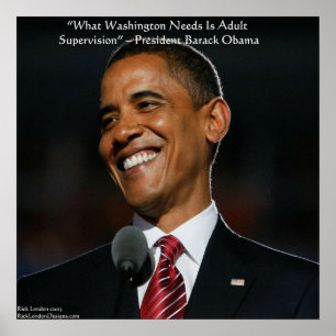 Barack Obama & Humour Quote Poster